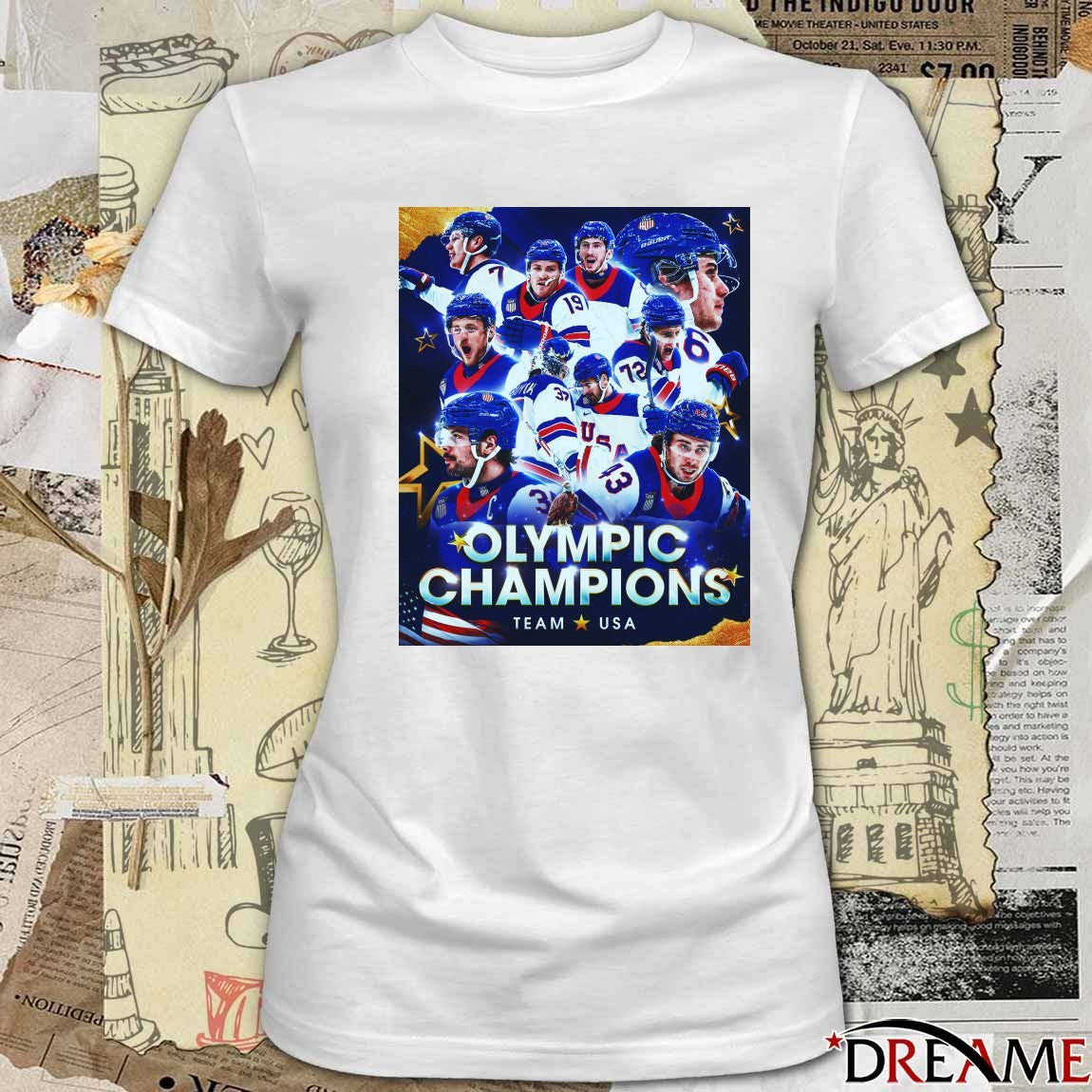 Team USA Wins The Gold Medal Milano Cortina 2026 Winter Olympics Champions Poster t-shirt