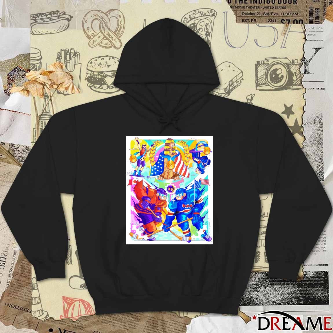 Team USA and Canada 2026 Winter Olympic Hockey Games in Milan Cortina Gago Poster t-shirt