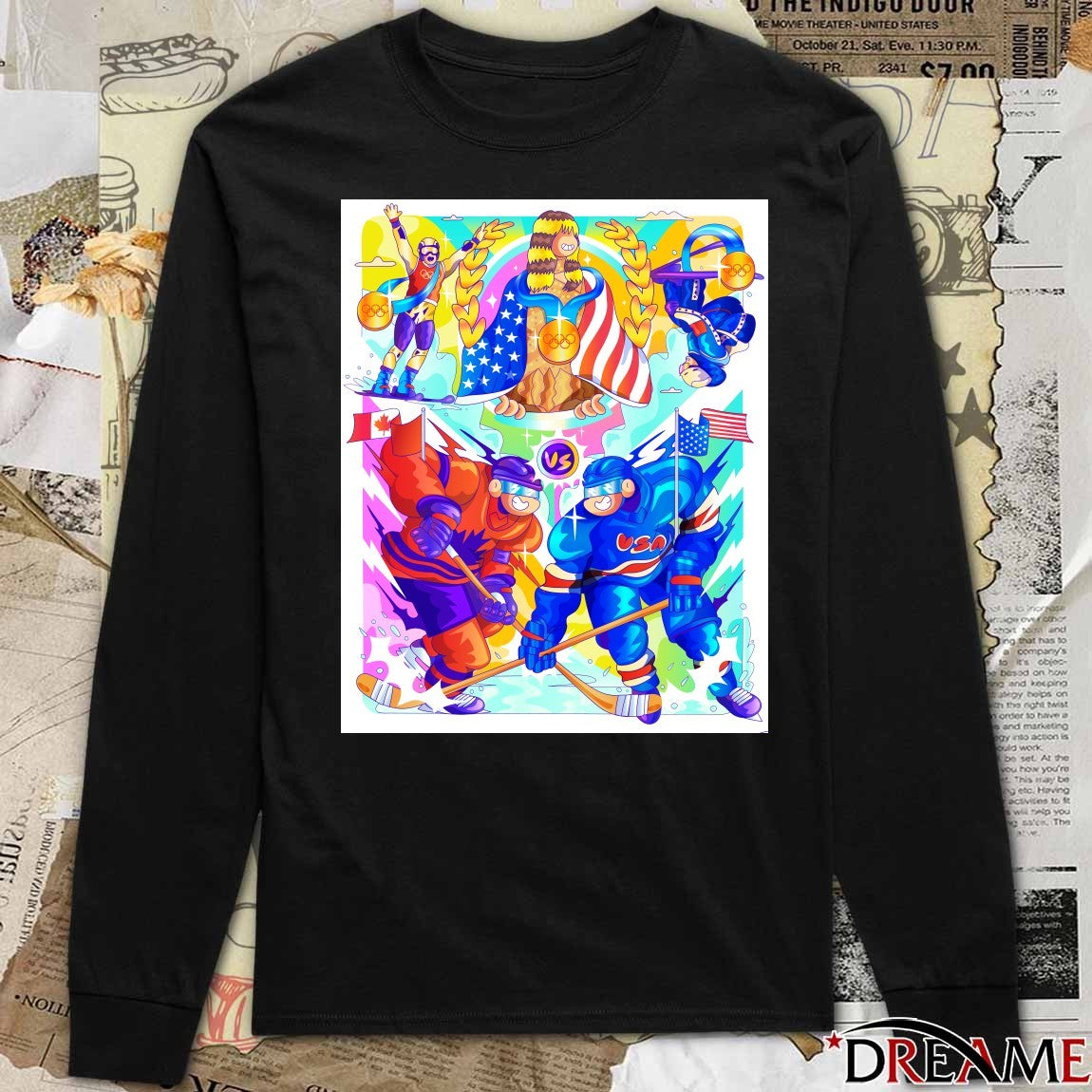 Team USA and Canada 2026 Winter Olympic Hockey Games in Milan Cortina Gago Poster t-shirt