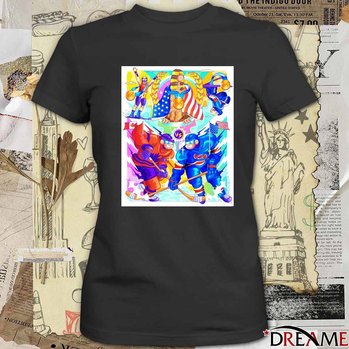 Team USA and Canada 2026 Winter Olympic Hockey Games in Milan Cortina Gago Poster t-shirt