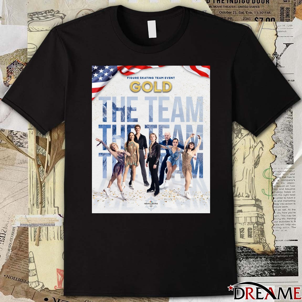Team USA is GOLDEN in the team figure skating event Winter Olympics Poster t-shirt