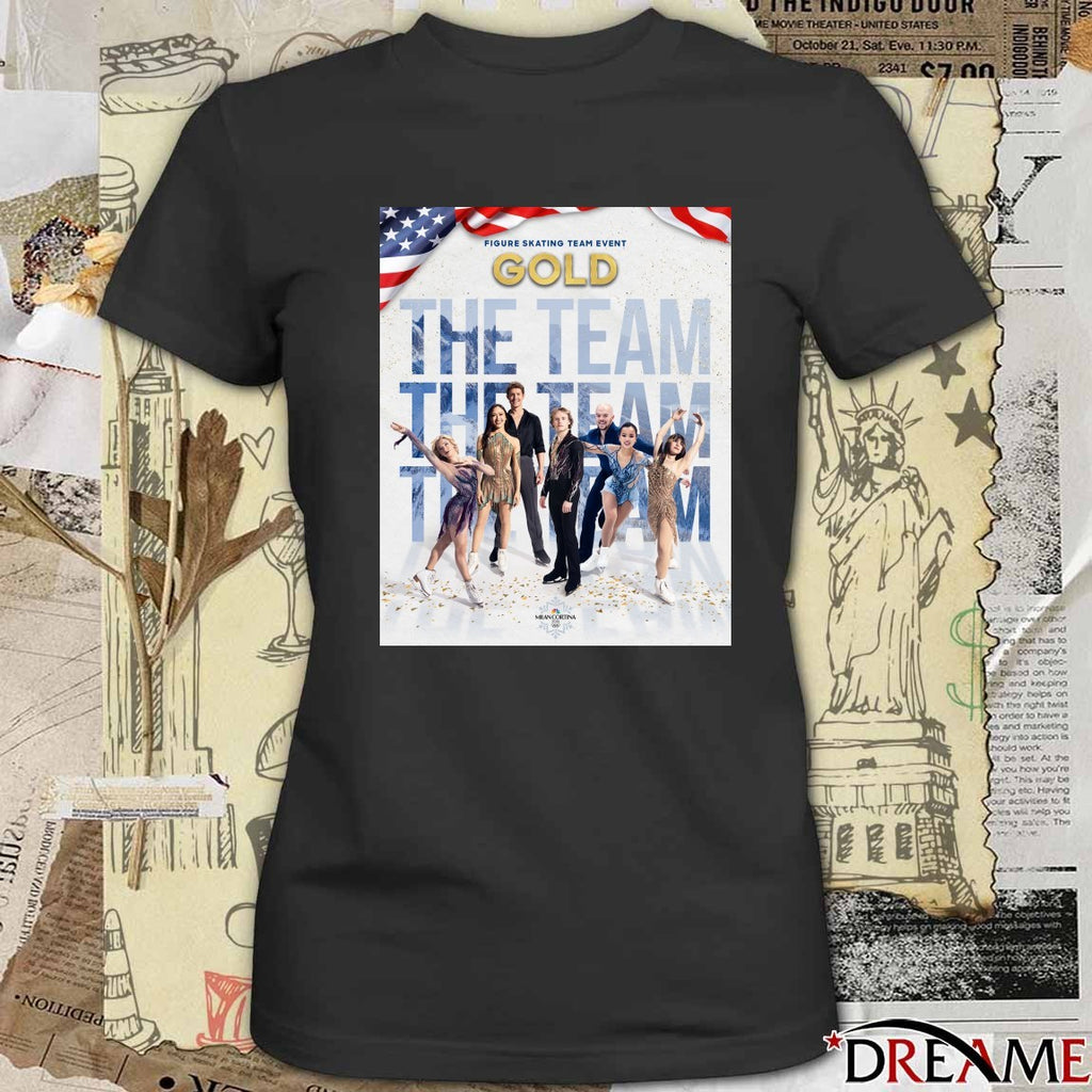 Team USA is GOLDEN in the team figure skating event Winter Olympics Poster t-shirt