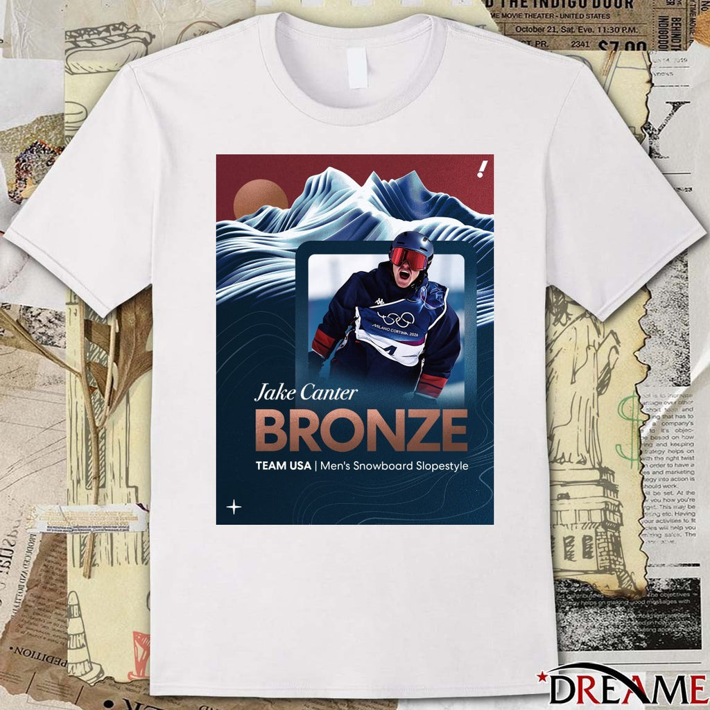 Team USA’s Jake Canter Bronze Medal Men’s Snowboard Slopestyle 2026 Winter OIympics t-shirt