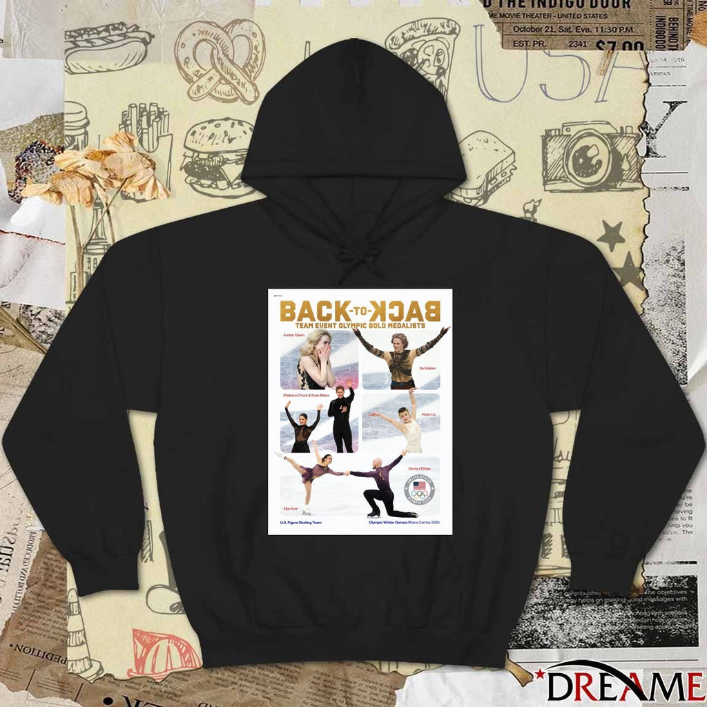Team Usa Back To Back Team Event Olympic Gold Medalists Milano Cortina 2026 Poster t-shirt