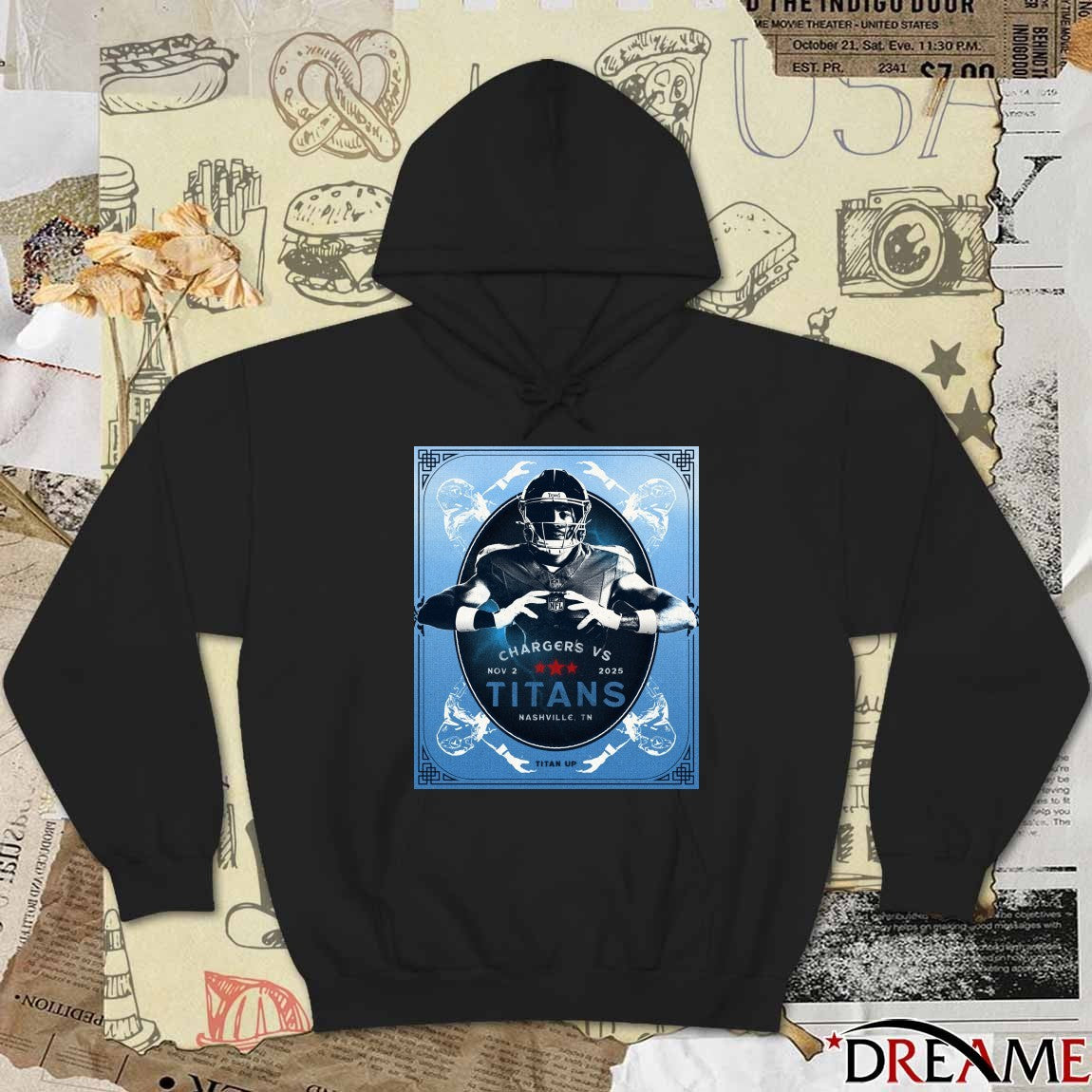 Tennessee Titans Vs Los Angeles Chargers November 2, 2025, in Nashville, Tennessee Poster t-shirt