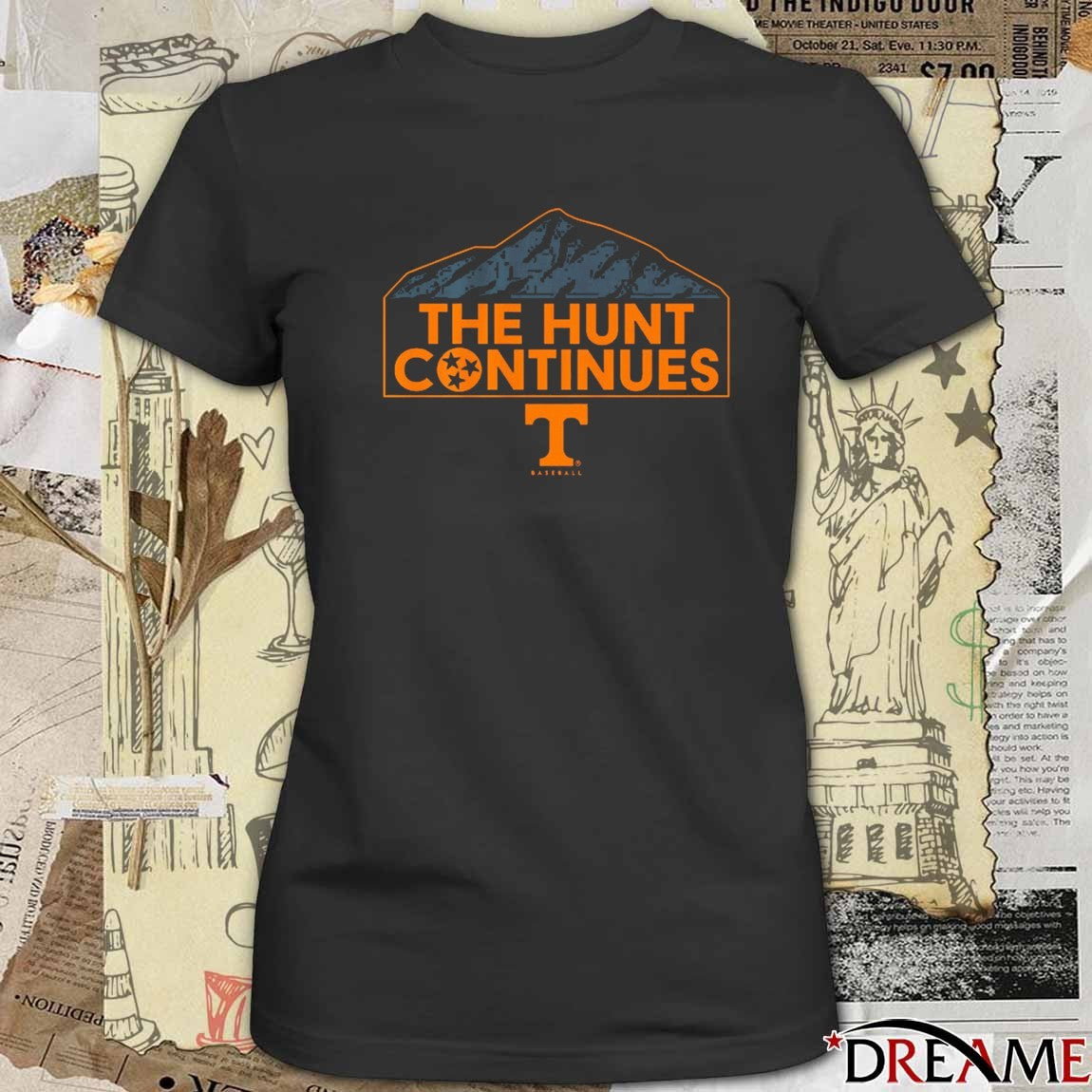 Tennessee Vols Baseball NCAA The Hunt Continues Mountain Logo t-shirt