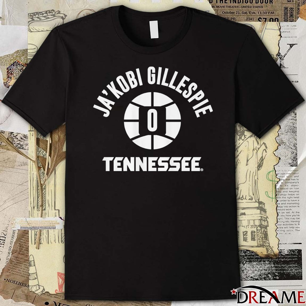 Tennessee Vols Basketball Ja’Kobi Gillespie Name Number Ball t-shirt