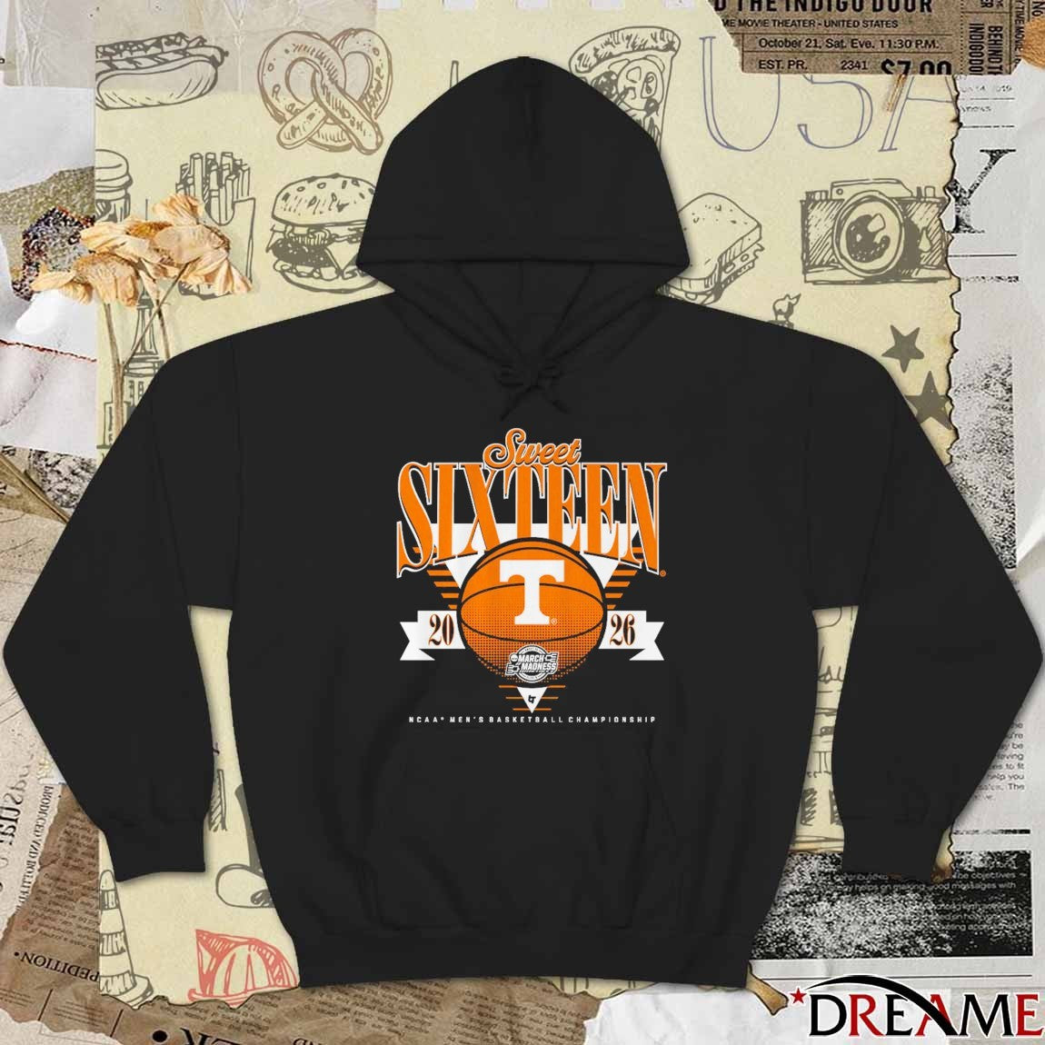 Tennessee Volunteers 2026 NCAA Men’s Basketball March Madness Sweet Sixteen No 6 Seed t-shirt