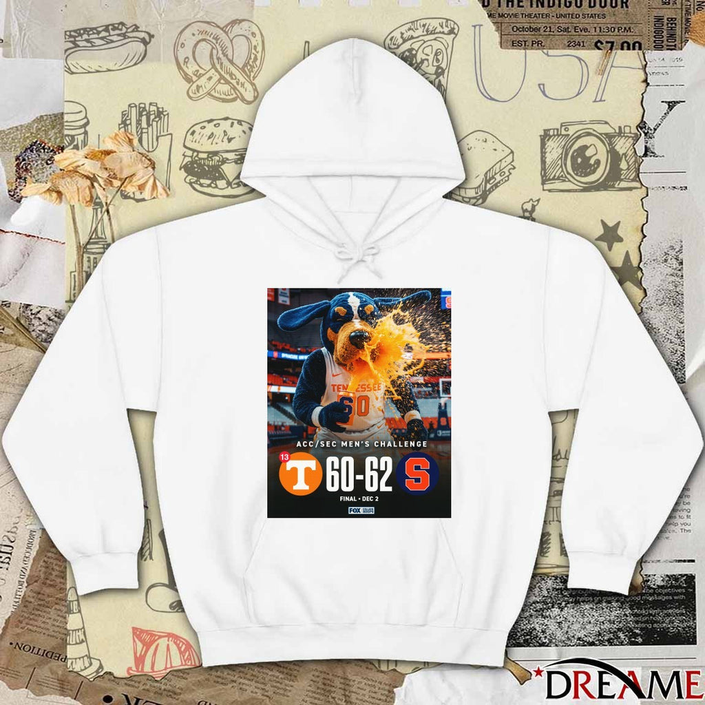 Tennessee Volunteers Vs Syracuse Orange ACC SEC Men’s Challenge Final Score 60 – 62 Dec 2 2025 Poster shirt