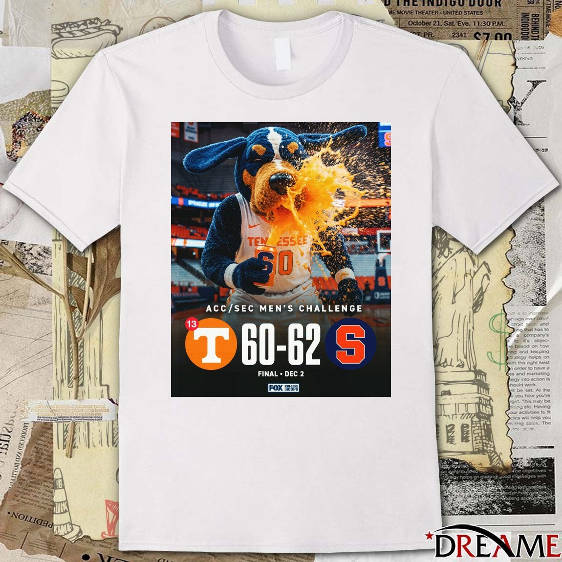 Tennessee Volunteers Vs Syracuse Orange ACC SEC Men’s Challenge Final Score 60 – 62 Dec 2 2025 Poster shirt