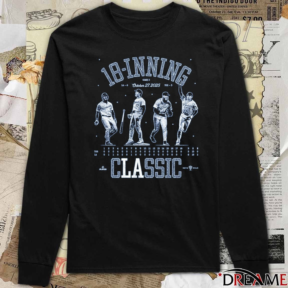 Teoscar, Ohtani, Klein And Freddie Los Angeles Dodgers 18-Inning Classic October 27 2025 t-shirt