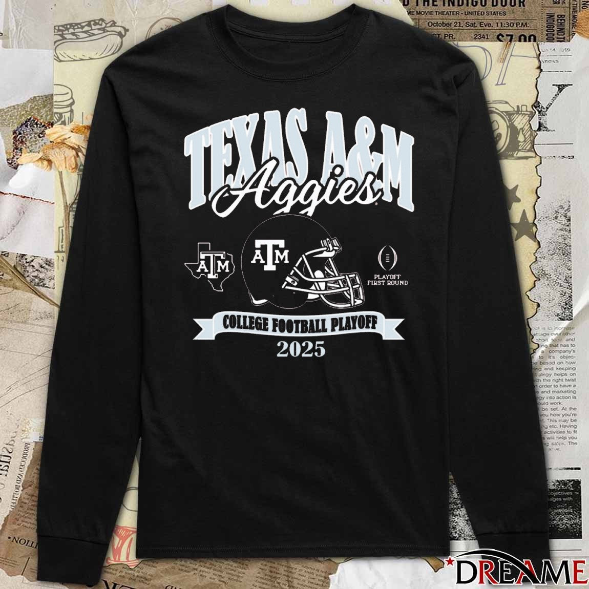 Texas A&M 2025 College Football Playoff Participant Playoff First Round Helmet t-shirt