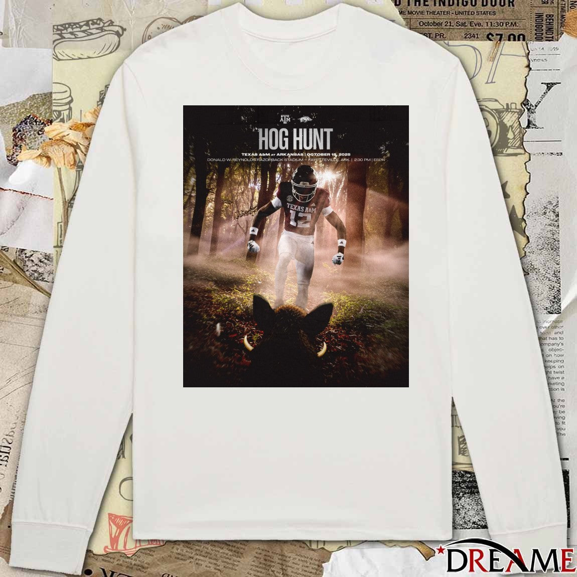 Texas A&M At Arkansas Hog Hunt October 18 2025 Donald W.Reynolds Razorback Stadium Poster t-shirt