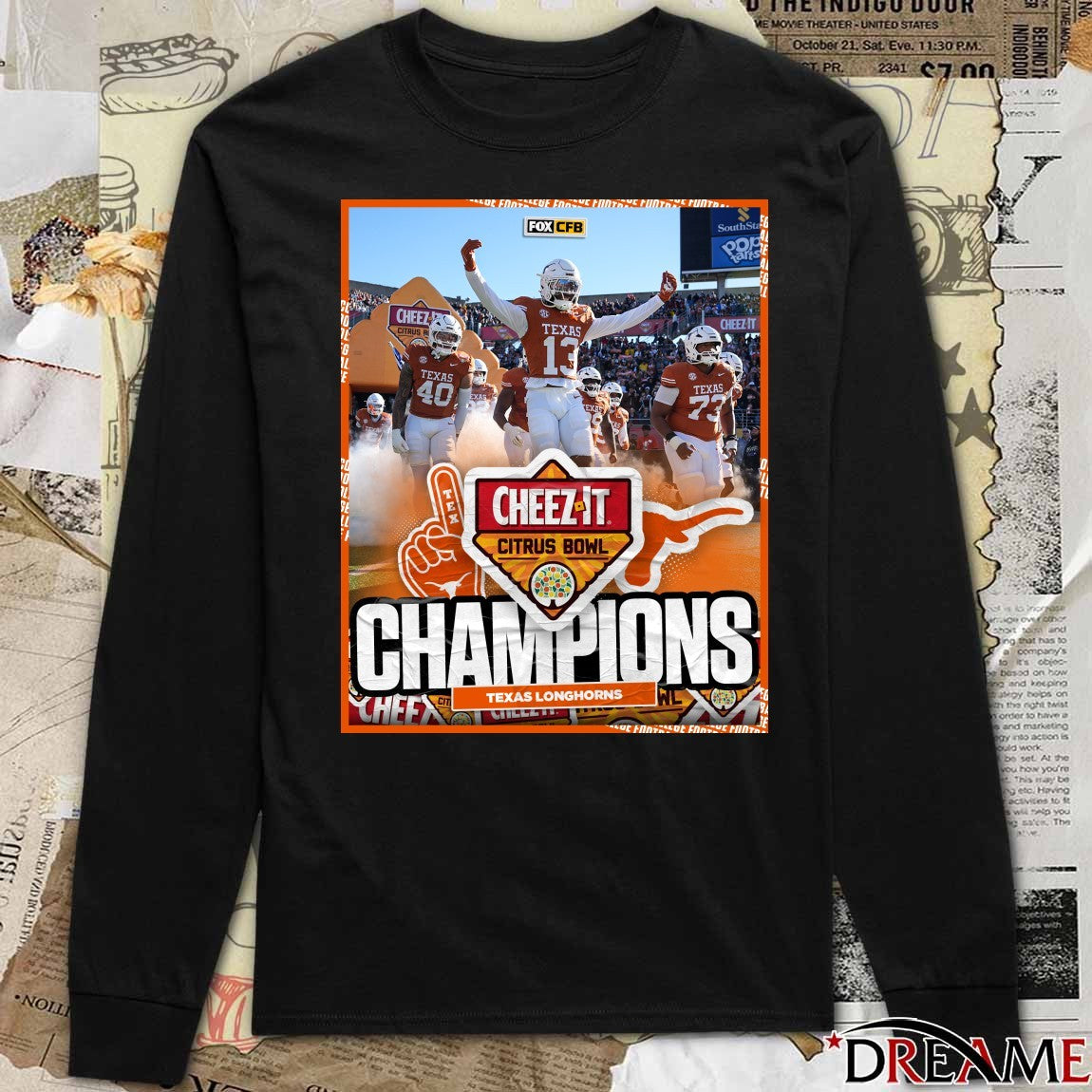 Texas Longhorns 2025 Cheez-It Citrus Bowl Champions FOX CFB Poster t-shirt