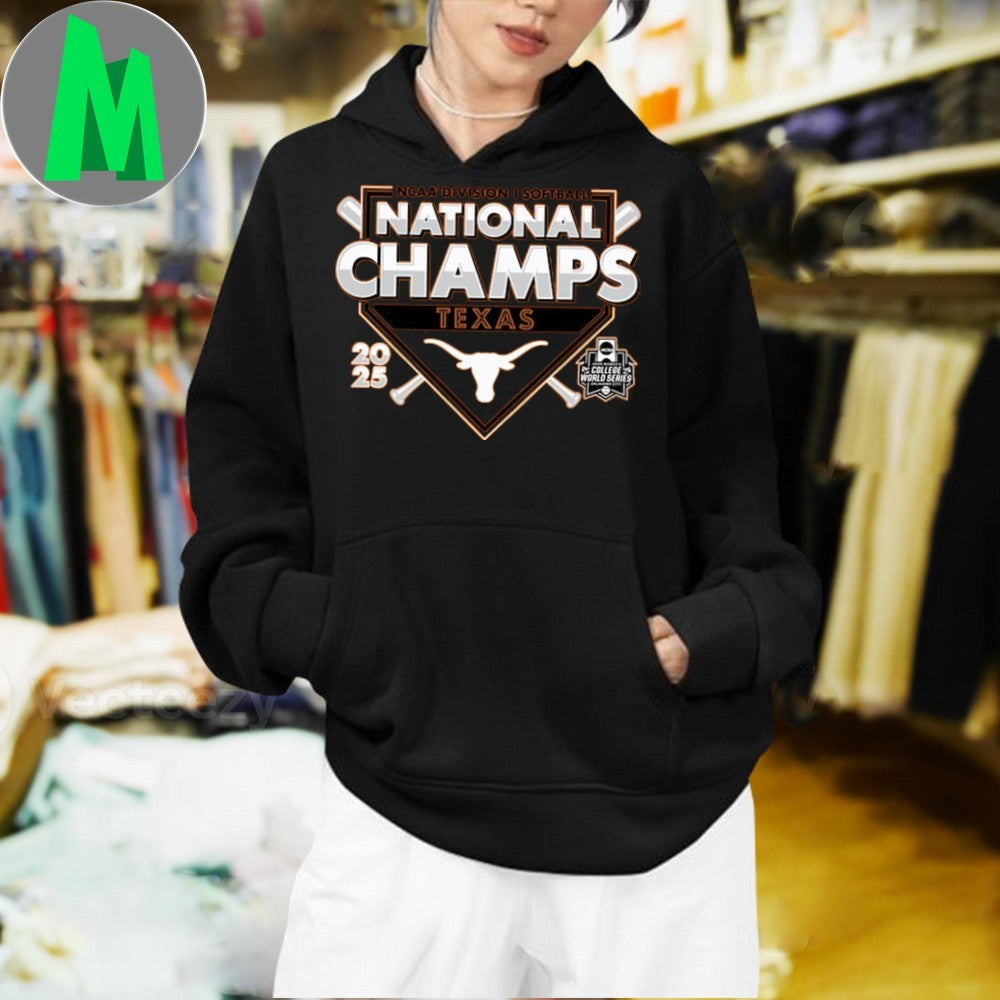 Texas Longhorns 2025 NCAA Softball National Champs Women’s College World Series T-Shirt