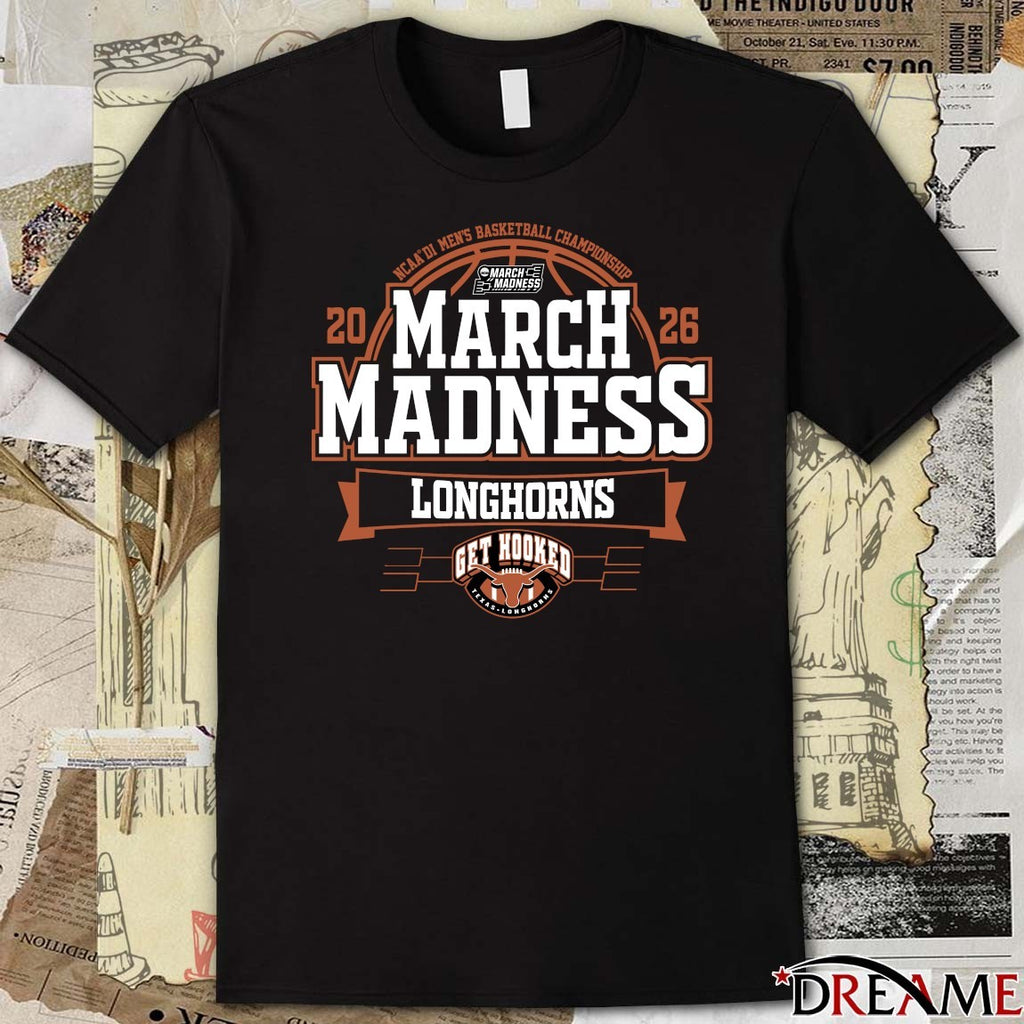 Texas Longhorns 2026 NCAA DI Men’s Basketball Championship March Madness t-shirt