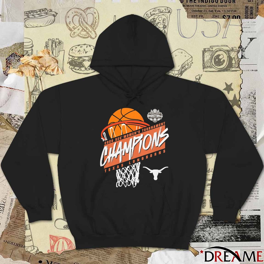 Texas Longhorns 2026 SEC Women’s Basketball Tournament Champions t-shirt