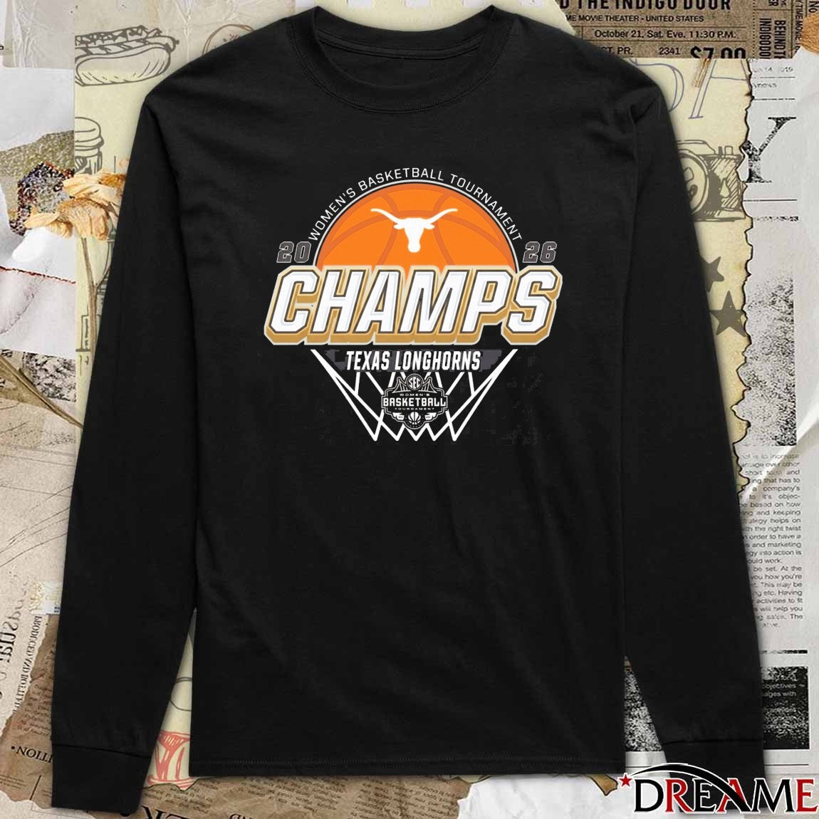 Texas Longhorns 2026 SEC Women’s Basketball Tournament Champions Locker Room t-shirt