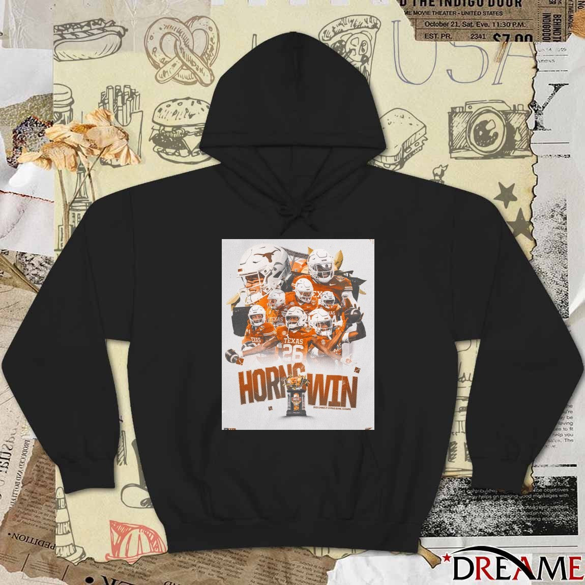 Texas Longhorns Horns Win 2025 Cheez-It Citrus Bowl Champions Poster t-shirt