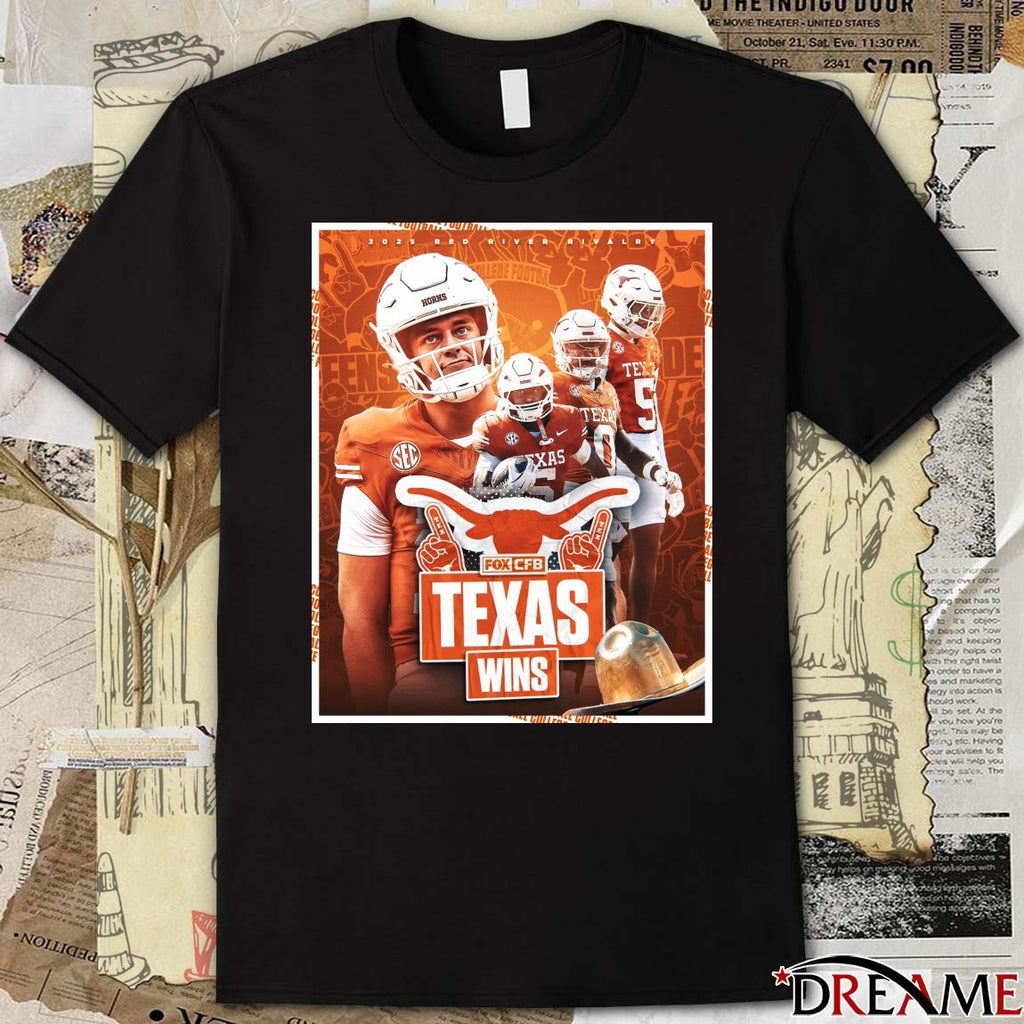 Texas Longhorns Takes Down Oklahoma Sooners at Cotton Bowl Stadium 2025 Poster shirt