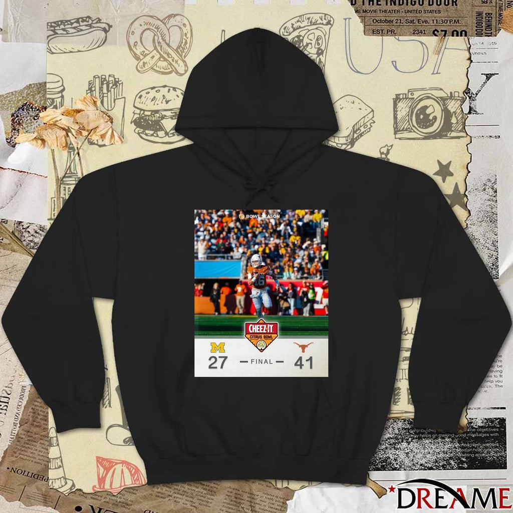 Texas Longhorns defeated Michigan Wolverines 2025 Cheez-It Citrus Bowl Final Score 41 – 27 Poster t-shirt