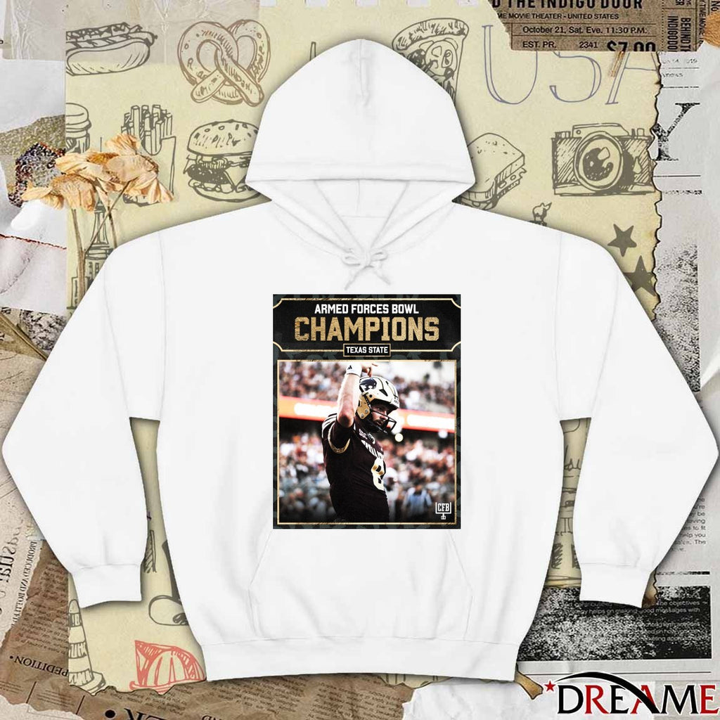 Texas State Bobcats 2026 Armed Forces Bowl Champions Poster t-shirt