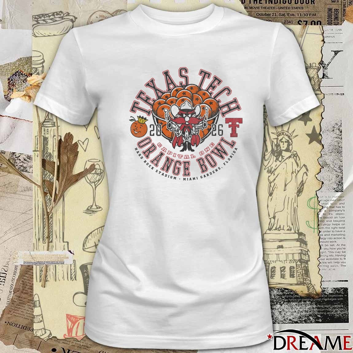 Texas Tech 2026 CFP Capital One Orange Bowl Vintage Concentrate t-shirt