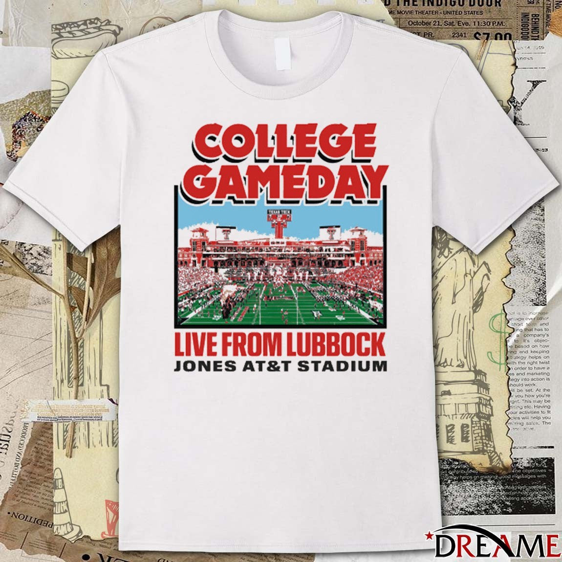Texas Tech Red Raider ESPN College Gameday 2025 Live From Lubbock Jones AT&T Stadium t-shirt