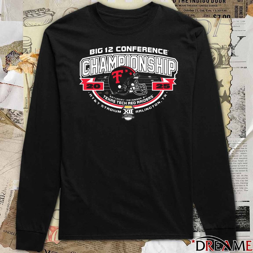 Texas Tech Red Raiders 2025 Big 12 Conference Championship AT&T Stadium Arlington TX December 6th 2025 t-shirt