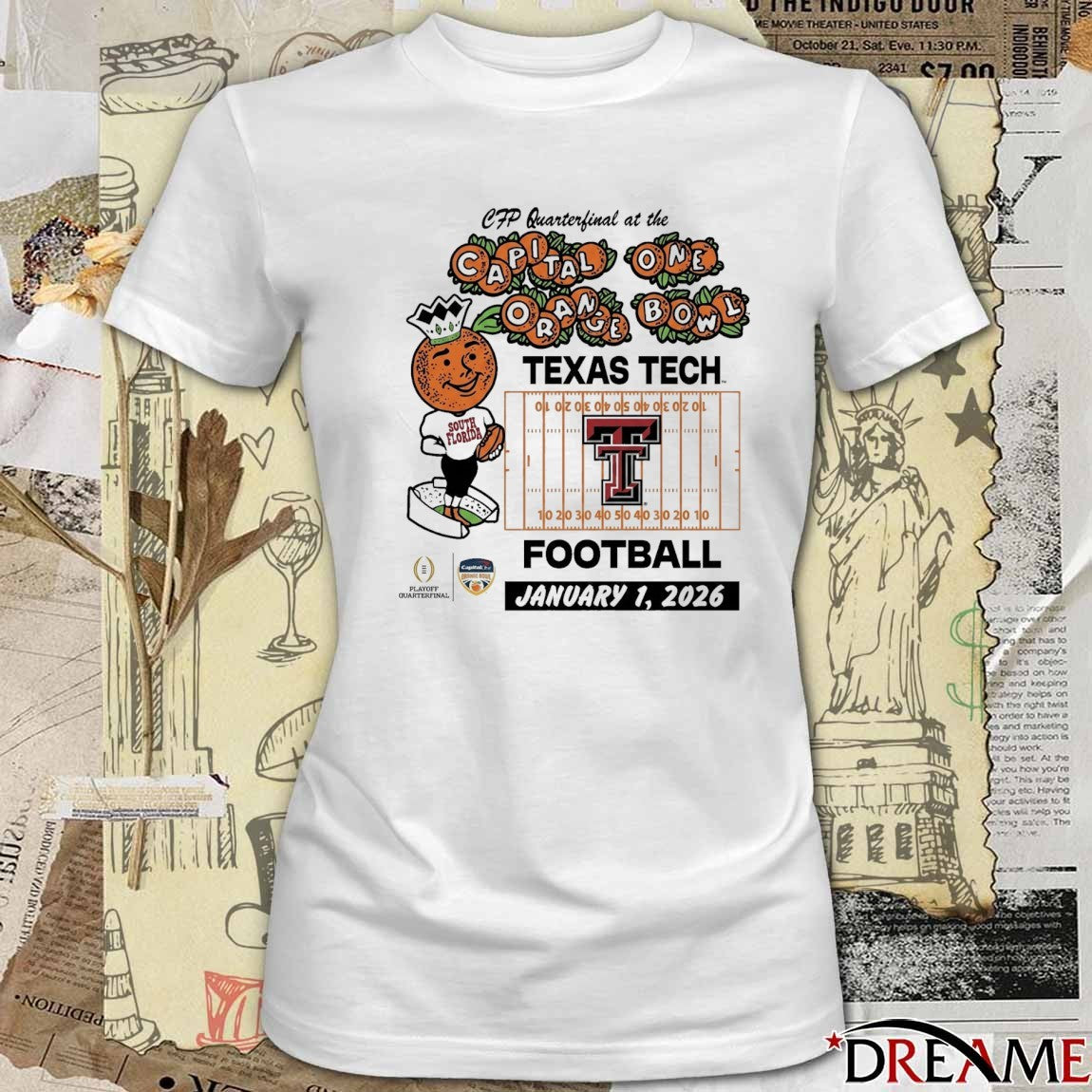 Texas Tech Red Raiders 2026 CFP Quarterfinal At The Capital One Orange Bowl Jan 1 t-shirt
