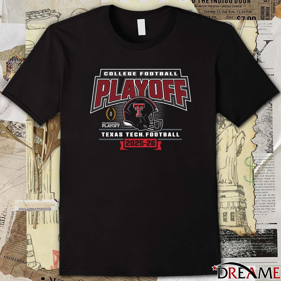 Texas Tech Red Raiders College Football Playoff 2025-26 Led Helmet t-shirt