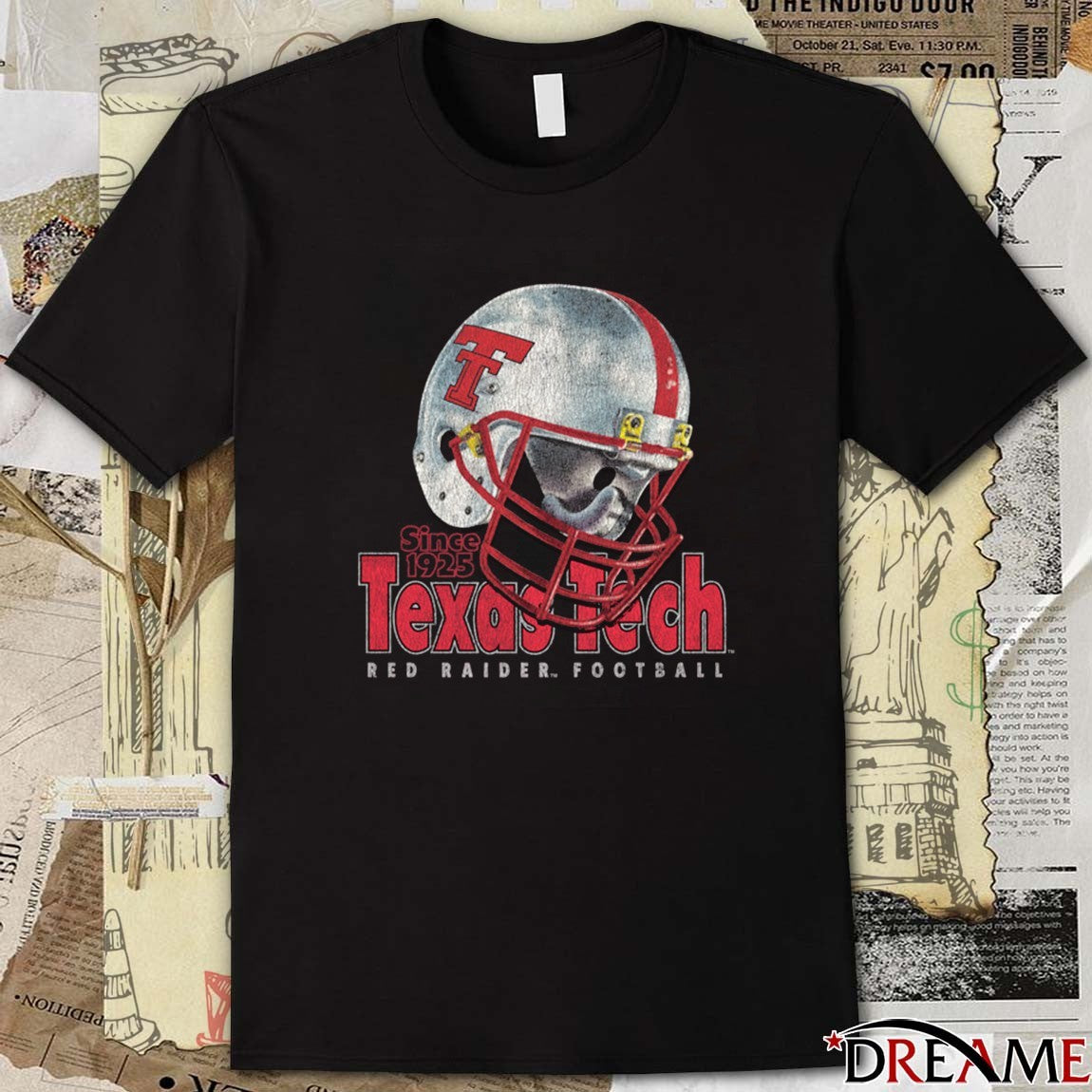 Texas Tech Red Raiders Football Dogpile Since 1925 Helmet t-shirt