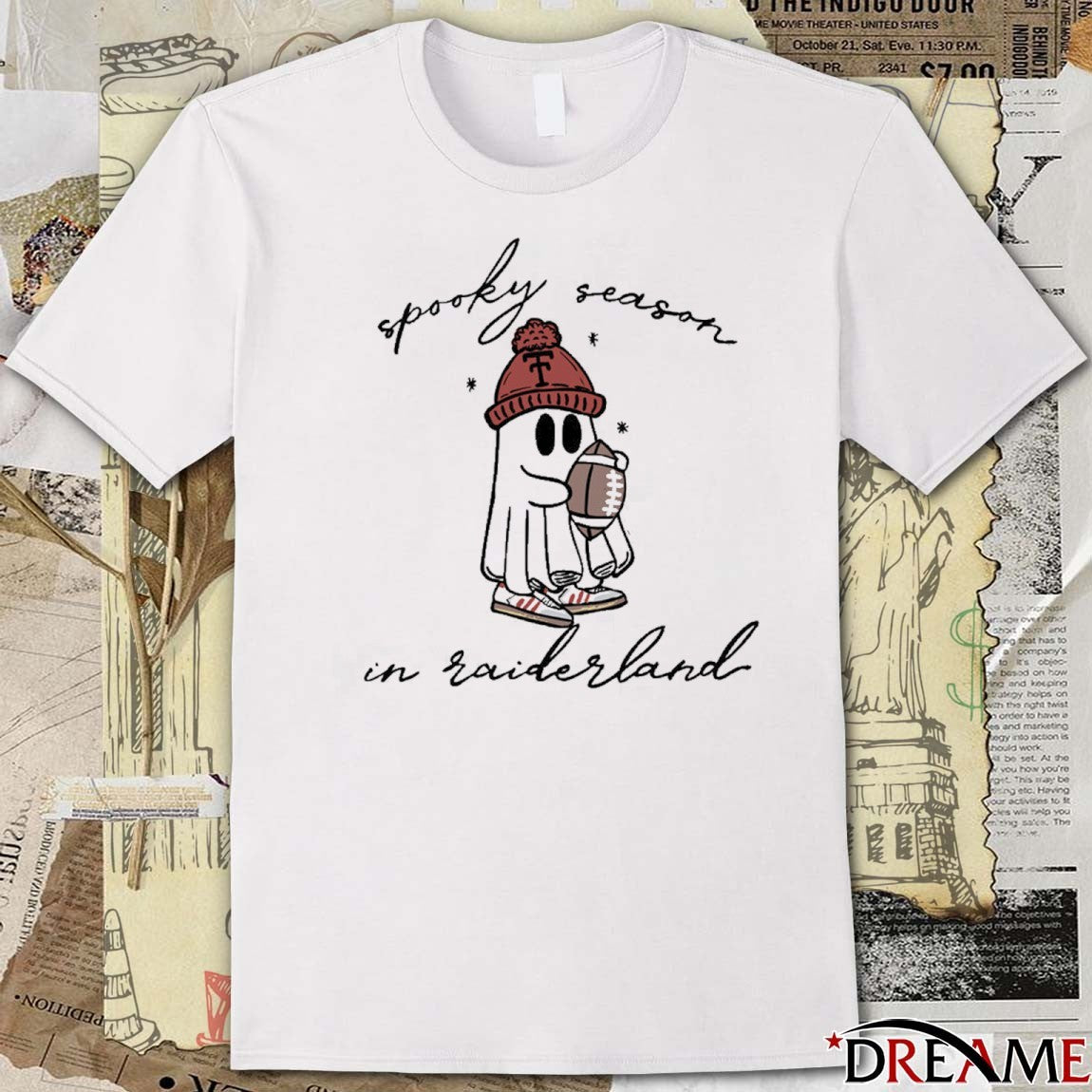 Texas Tech Red Raiders Football Spooky Season In Raiderland Halloween 2025 t-shirt