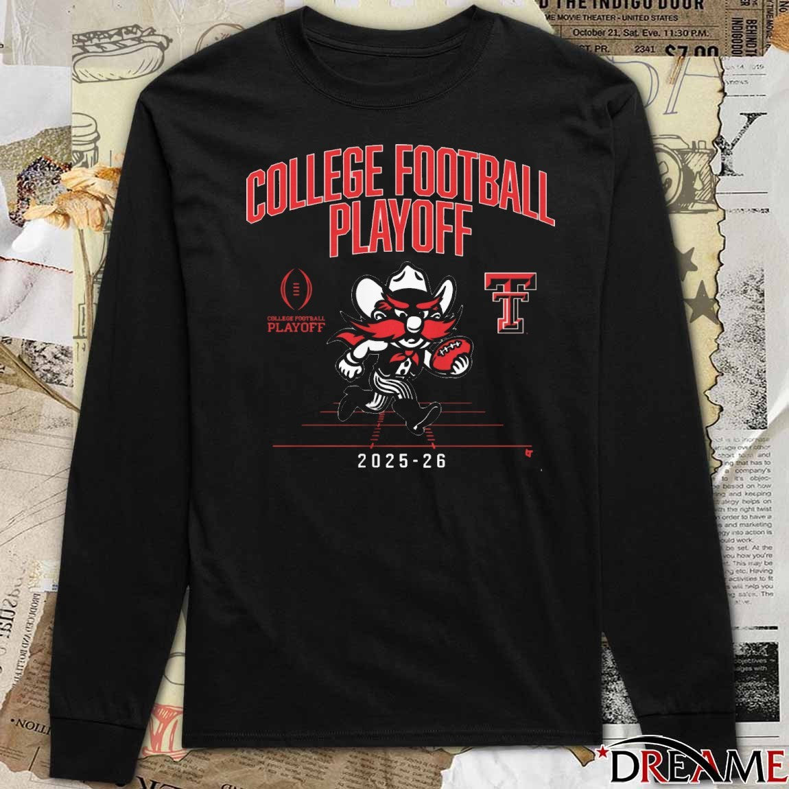 Texas Tech Red Raiders NCAA College Football Playoff 2025-26 Mascot t-shirt