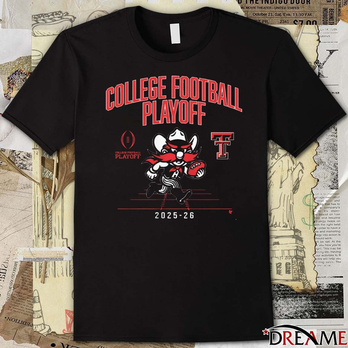 Texas Tech Red Raiders NCAA College Football Playoff 2025-26 Mascot t-shirt
