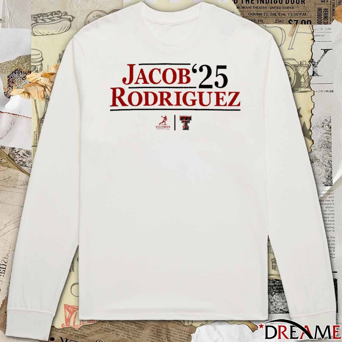 Texas Tech Red Raiders NIL Jacob Rodriguez ’25 Heisman Hopeful t-shirt