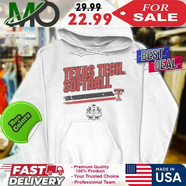 Texas Tech Red Raiders Softball Women’s College World Series Stripe Logo Fan Shirt