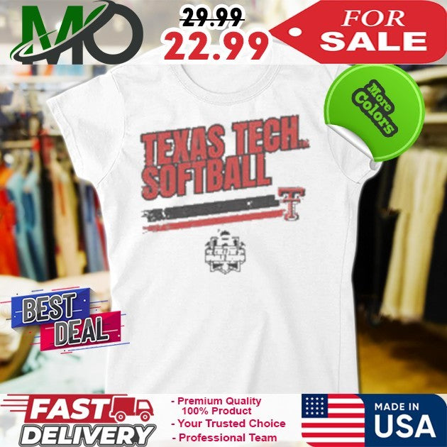Texas Tech Red Raiders Softball Women’s College World Series Stripe Logo Fan Shirt