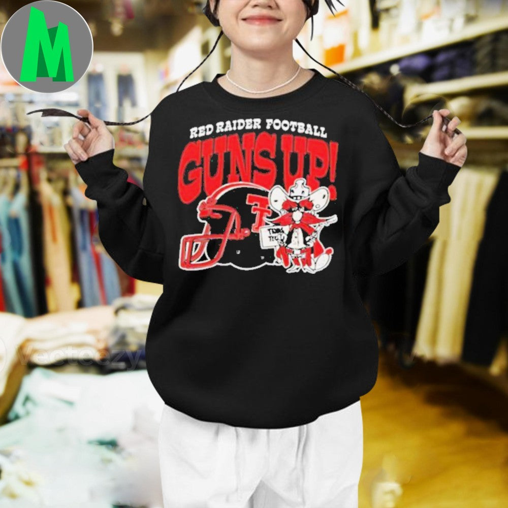 Texas Tech Red Raiders University football guns up shirt