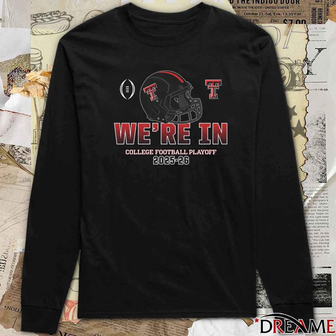 Texas Tech Red Raiders We’re In College Football Playoff 2025-26 Helmet NIL t-shirt