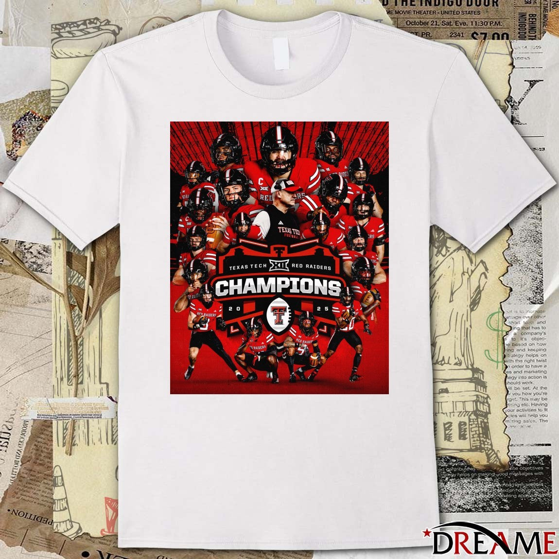 Texas Tech Red Raiders defeated BYU Cougars 2025 Big 12 Championship Poster t-shirt