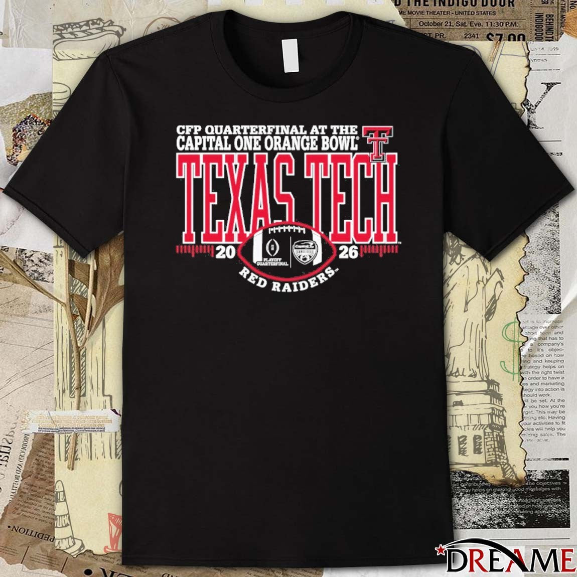 Texas Tech University Red Raiders Football 2026 College Football Playoffs Orange Bowl t-shirt