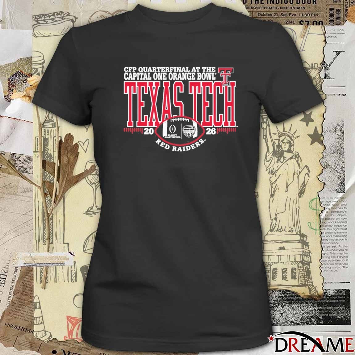 Texas Tech University Red Raiders Football 2026 College Football Playoffs Orange Bowl t-shirt