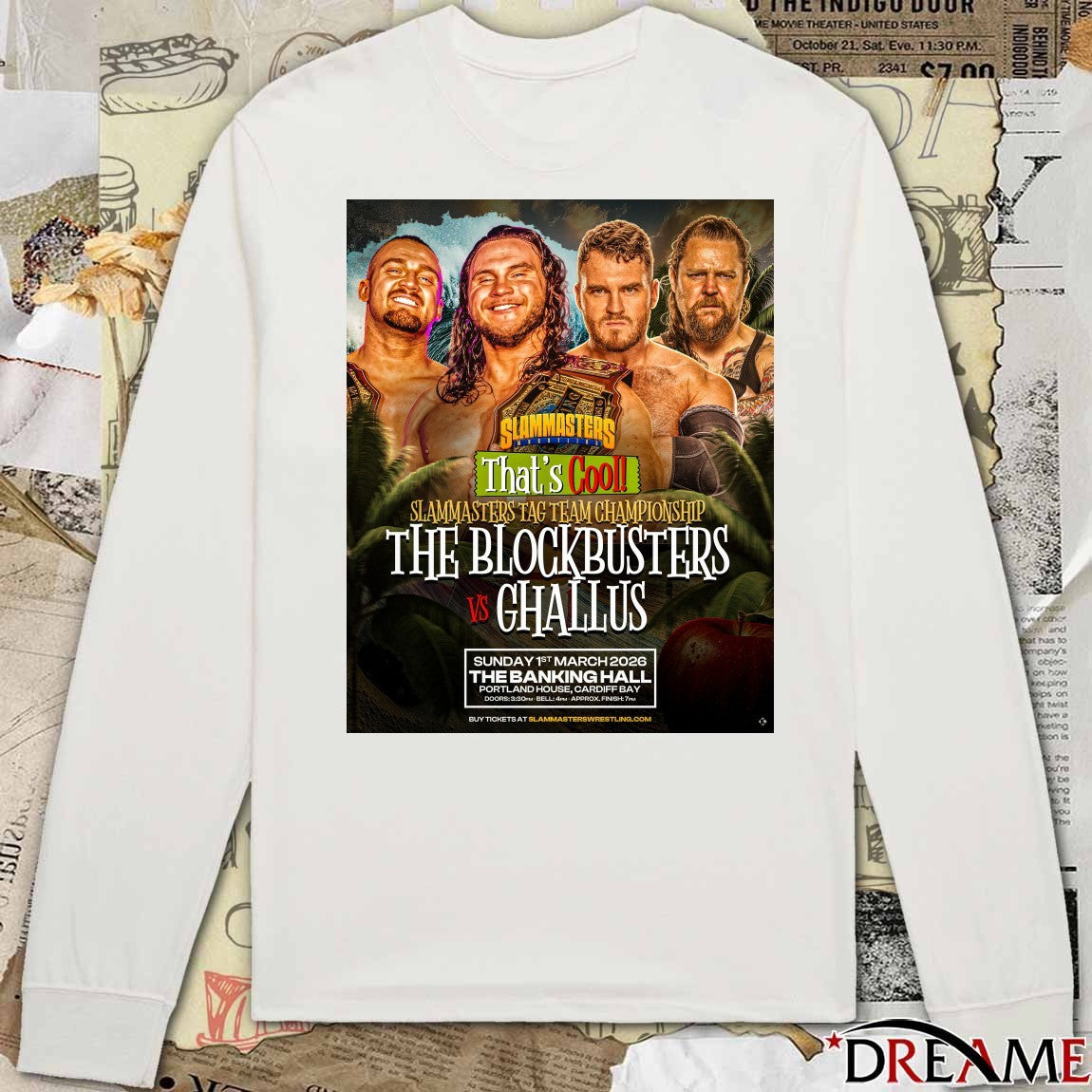That’s Cool Slam Masters Tag Team Championship The Blockbusters Vs Ghallus March 1 2026 Poster t-shirt