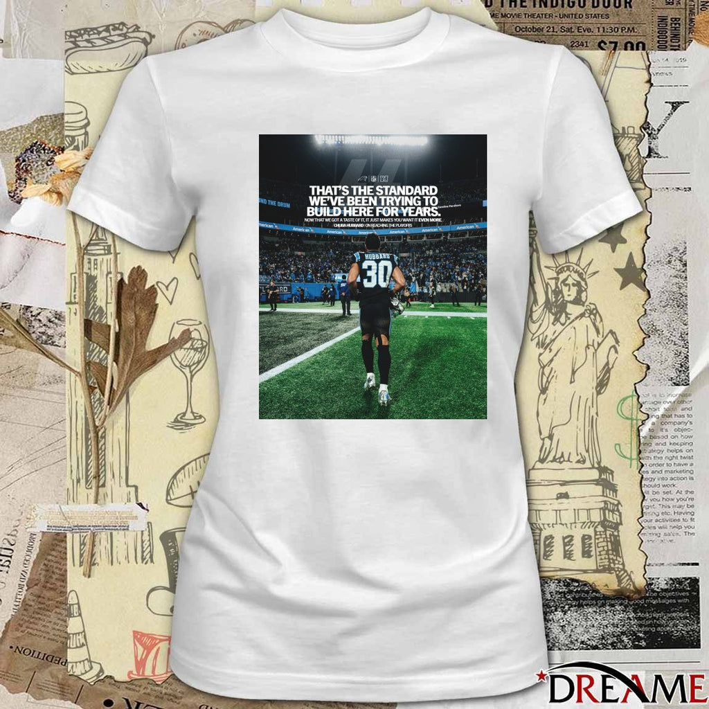 That’s The Standard We’ve Been Trying To Build Here For Years Carolina Panthers Chuba Hubbard Poster t-shirt