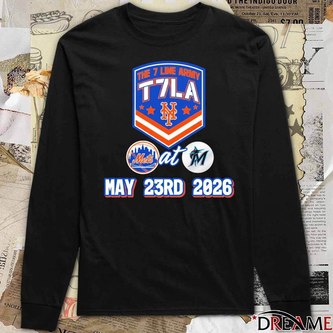 The 7 Line Army T7LA New York Mets At Miami Marlins 2026 t-shirt
