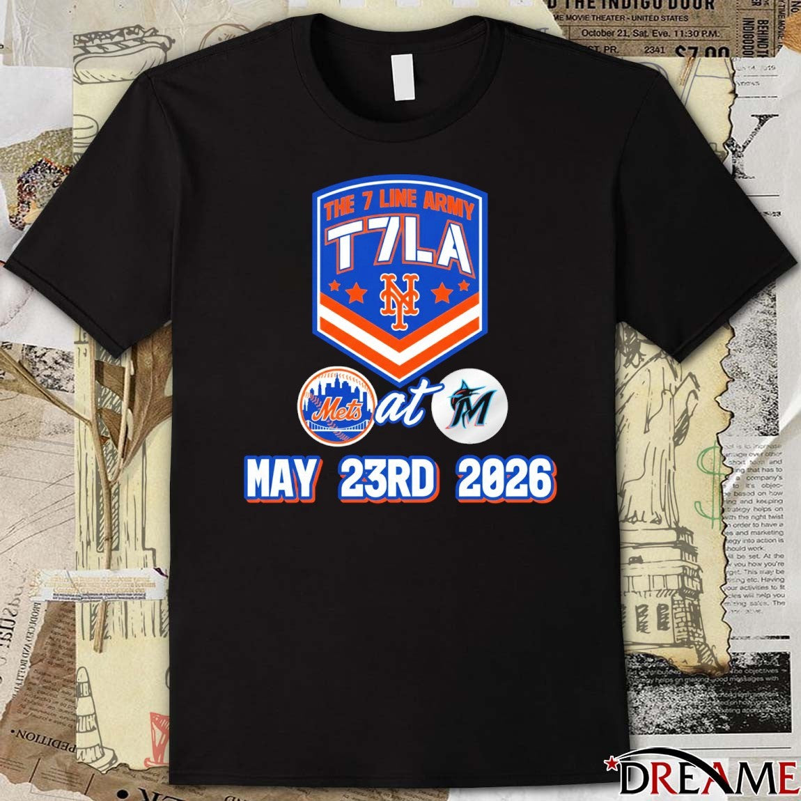 The 7 Line Army T7LA New York Mets At Miami Marlins 2026 t-shirt