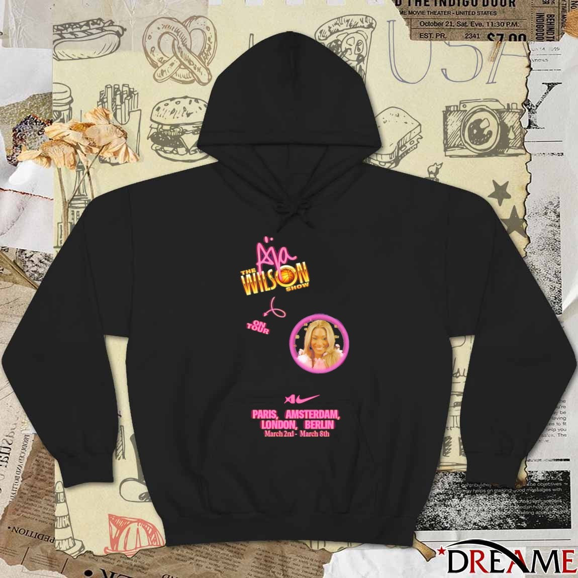 The Aja Wilson Show On Tour Paris Amsterdam London Berlin 2026 t-shirt