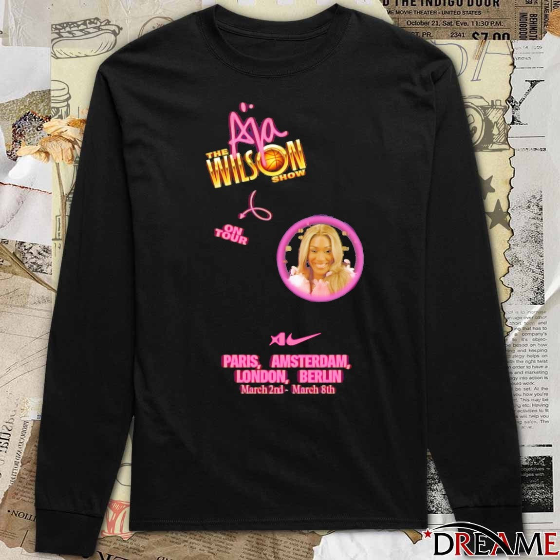 The Aja Wilson Show On Tour Paris Amsterdam London Berlin 2026 t-shirt
