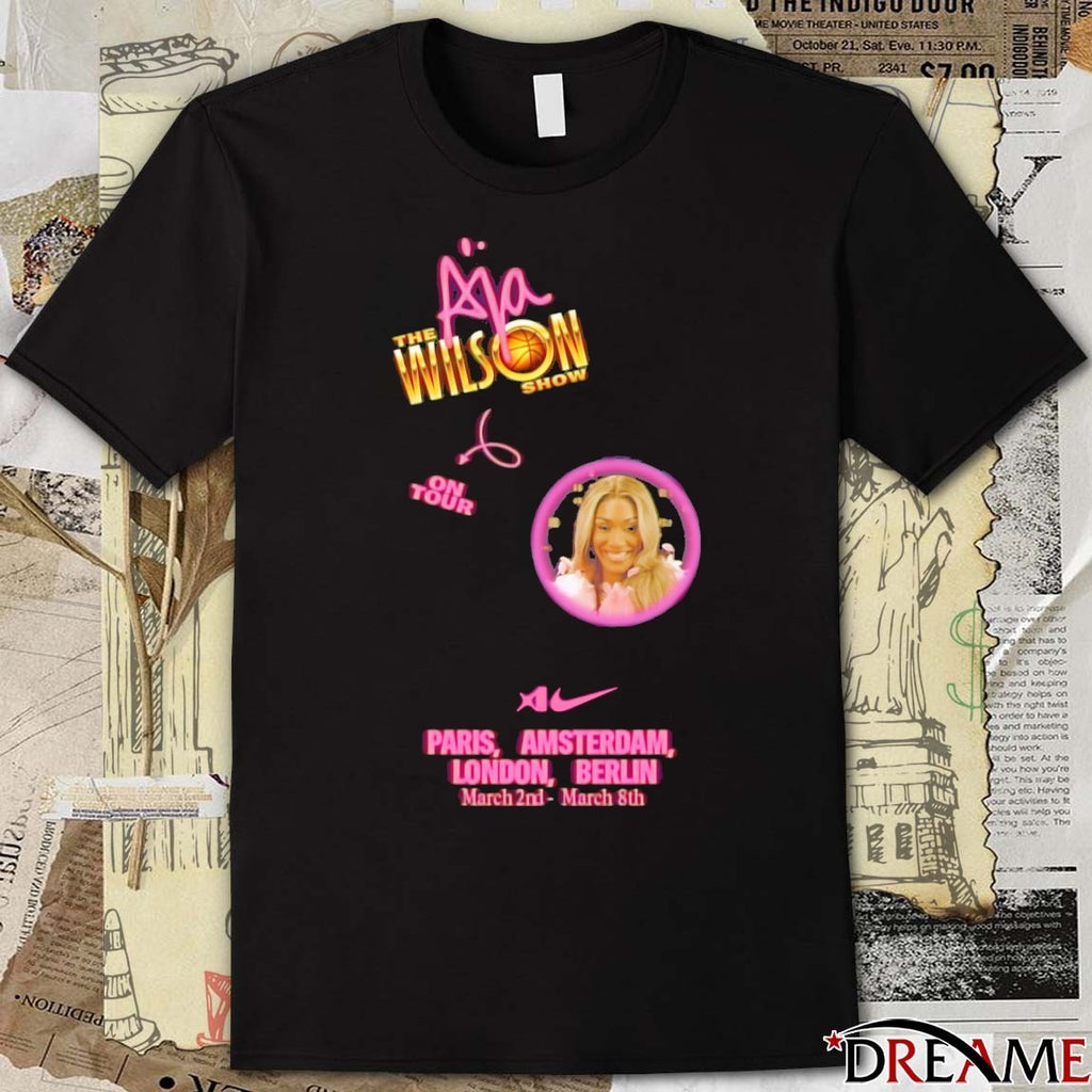 The Aja Wilson Show On Tour Paris Amsterdam London Berlin 2026 t-shirt
